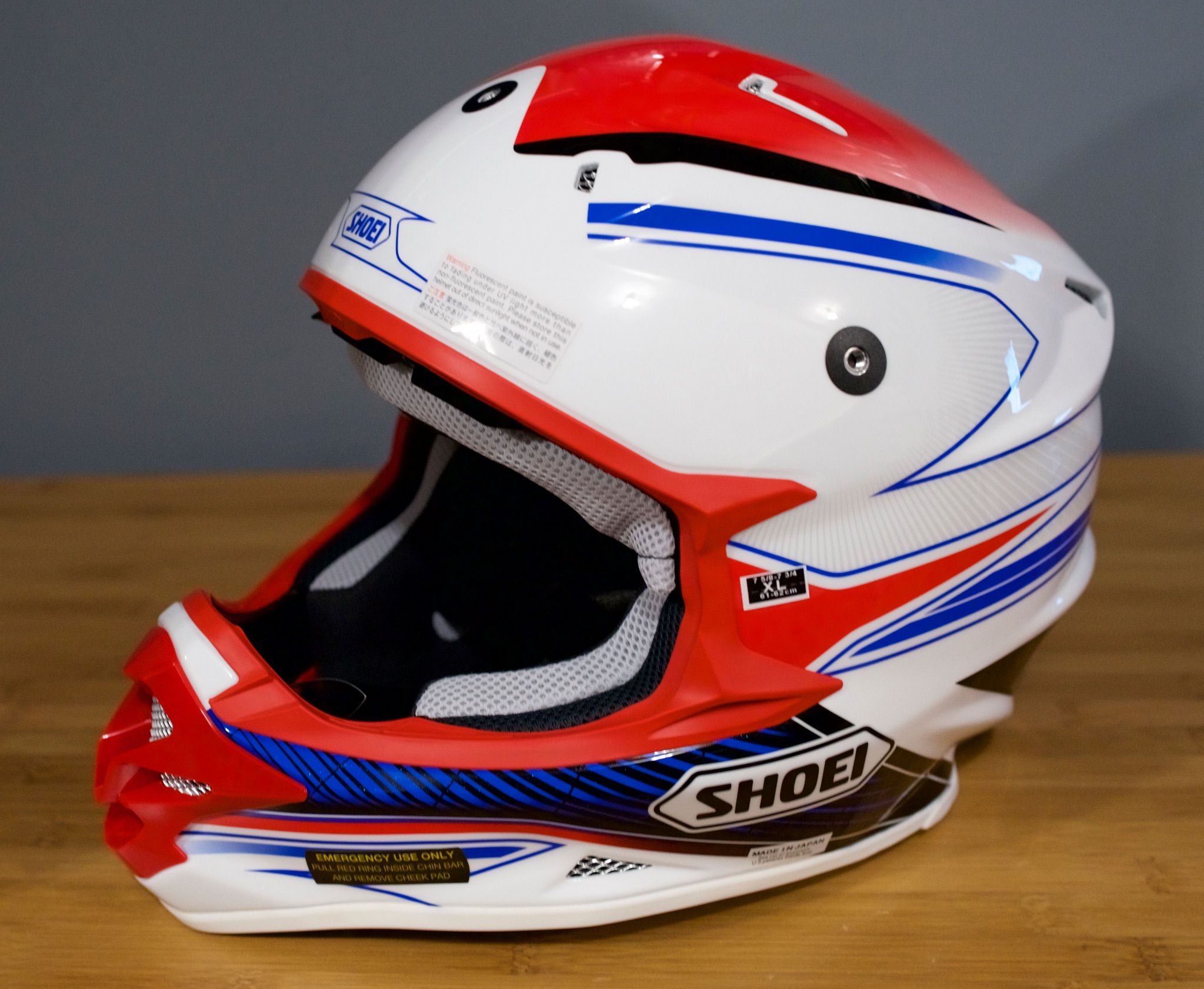 Shoei Sear VFX-W Off-Road Full Face Motorcycle Helmet - TC-10 Red/White ...